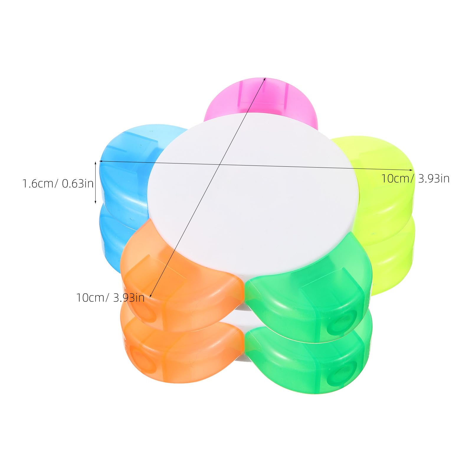 Surligneurs Fluorescents 10 Pièces, Marqueurs Mini à Cinq Couleurs pour Journaux et Agendas, Adaptés à L’École Bureau
