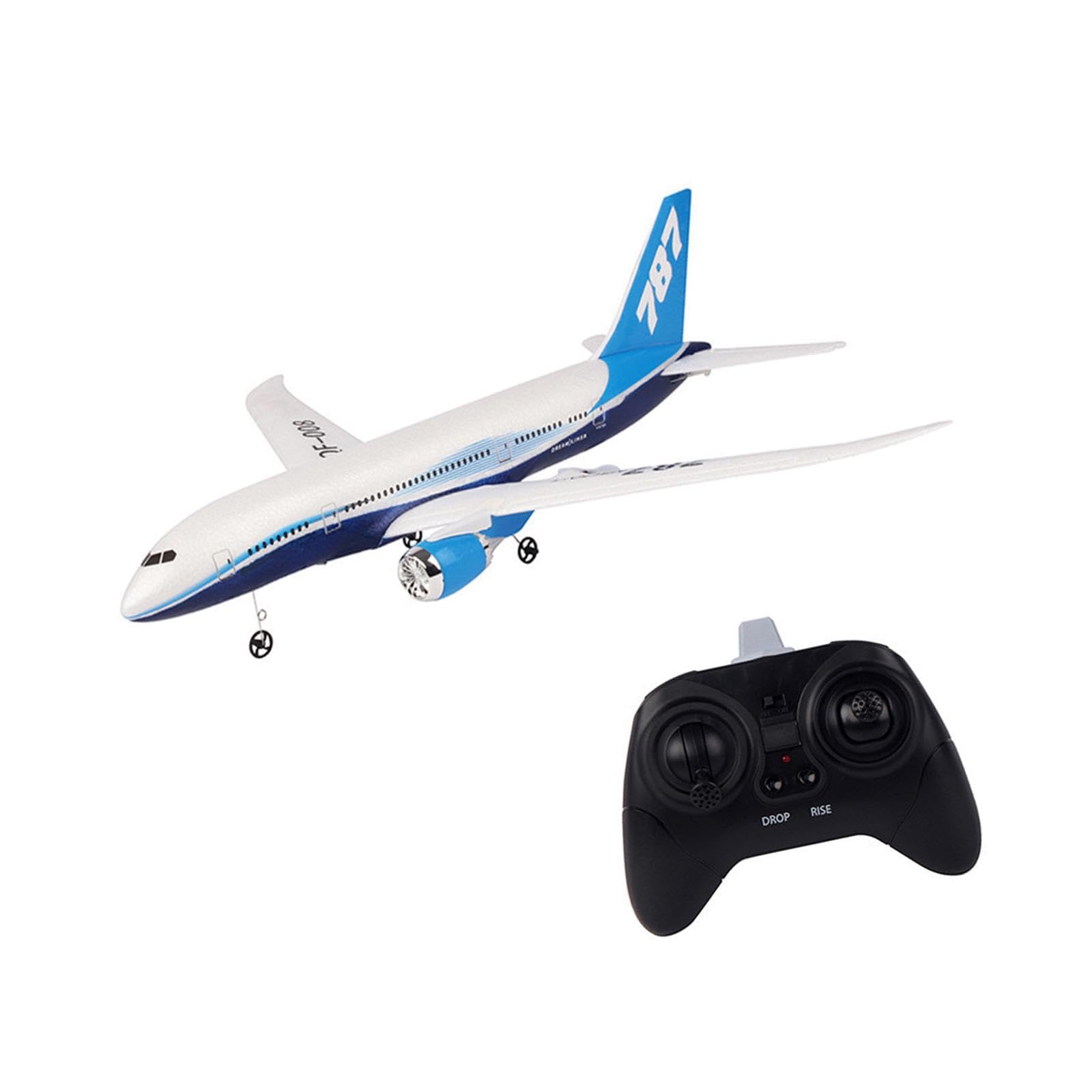 Mini Schaumstoff Gleiter mit festen Tragflächen, ferngesteuertes Spielzeugflugzeug mit USB Anschluss und Nachtlicht, Kinder und Freunde,