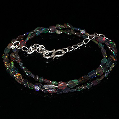 Opale Noire d'Éthiopie LKBEADS perles de feu naturelles Welo 17"
