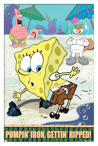 Trends International Nickelodeon Spongebob - Ripped Wall Poster, 14.725" x 22.375", White Framed Version