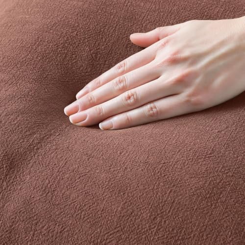 Image of MIULEE Linen Decorative Fall Euro Throw Pillow Covers Autumn Glaze 22x22