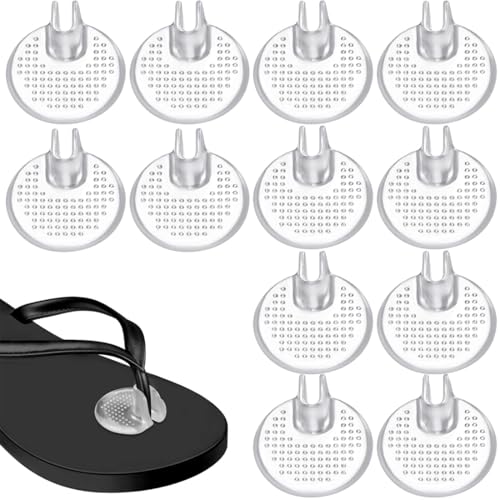 AIYVELU 12 Piezas Almohadillas para Separar los Dedos de los Pies, Protectores de Silicona para los Pies, Adecuados para Chanclas y Sandalias, Alivian las Ampollas y el Dolor