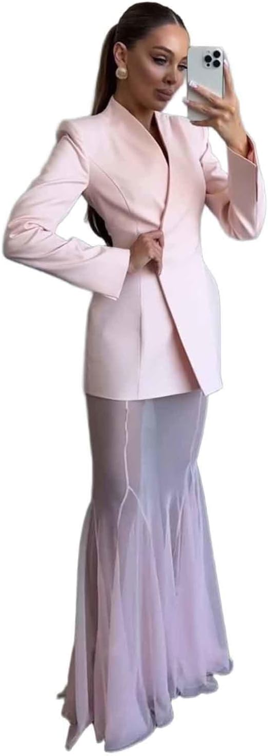 Women's Blazer Single Breasted Button Suit Tuxedos Homecoming Casual Coat