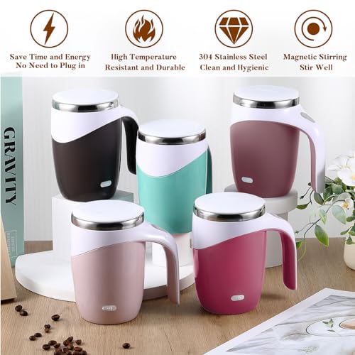 Pack 5 Tazas Automáticas Mezcladoras Acero Inoxidable 13.5 oz miniatura 6
