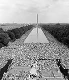 History Galore 4"x6" Gallery Poster, The March on Washington at the Lincoln Memorial Reflecting Pool on August 28, 1963
