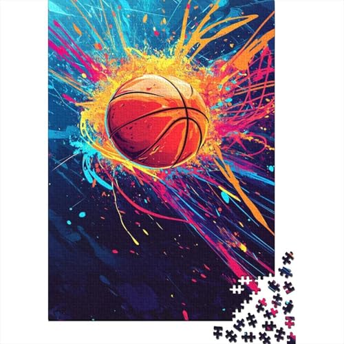 Puzzle de baloncesto artístico de 1000 piezas, el regalo ideal para adultos