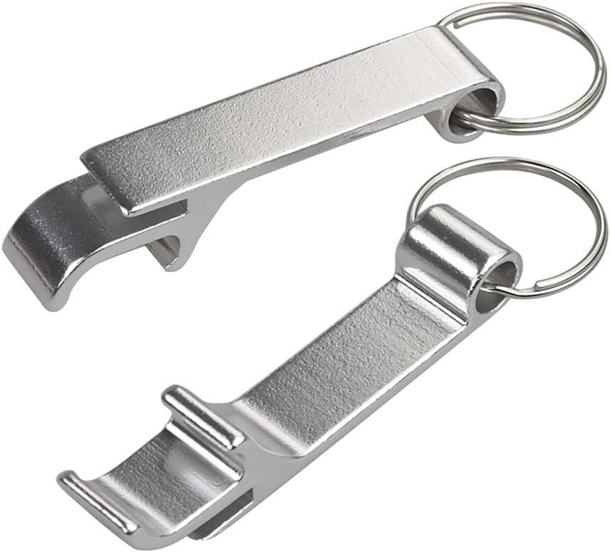 Keychain Bottle Opener with Key Ring, Mini Cool Looking Beer Opener 6-Pack.