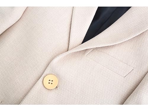 Lilax Boys Formal Suit 5 Piece Outfit Dresswear Suit Set (as1, Age, 12_Years, Beige)