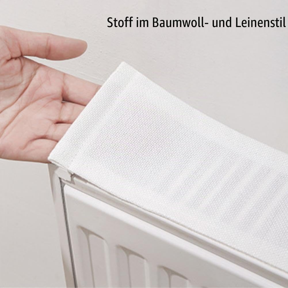 Heizkörper-Staubschutz, Heizkörper-Staubschutz zum Blockieren dekorativer Heizkörperpolster, Eingebaute Magnetfixierung hält Heizkörper staubfrei (120 cm)