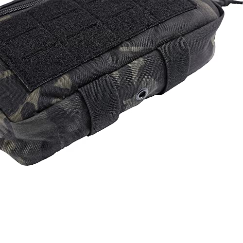 Excellent Elite Spanker Tactical Molle Admin Pouch For Tactical Vest Chest Waist Pack Utility Tool Pouch Tactical Edc Bag(Multicam Black) #TOP7