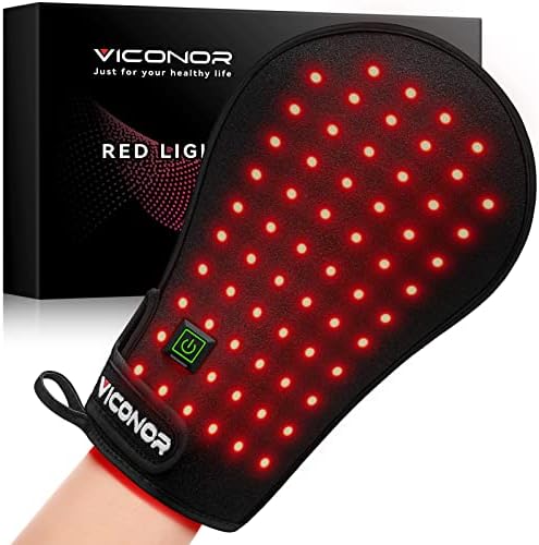 Viconor Red Light Therapy Device for Hands, Infrared-Light-Therapy-Gloves Finger Wrist, Led Near Infrared Carpal Tunnel