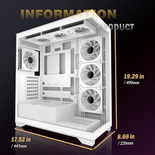 Torre gaming ANSAITE cristal panorámico para setup de transmisión y juegos 3