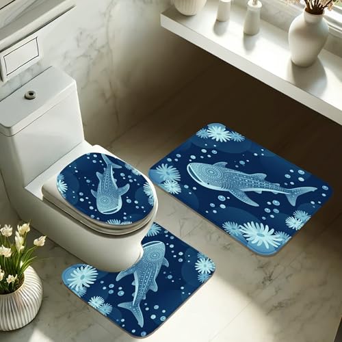 Rideau de douche imperméable anti éclaboussures pour baignoire bleu - 6