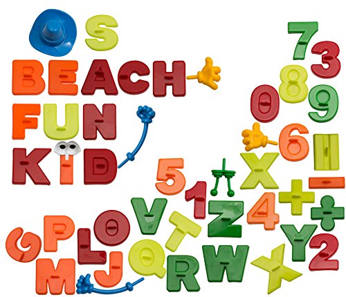 CoolSand Learning Sand Molds & Tools Kit (44 Pcs) - Works with All Other Play Sand Brands - Includes: 26 Alphabets, 15 Numbers & Math Signs, & 8 Creative Parts - Sand Not Included