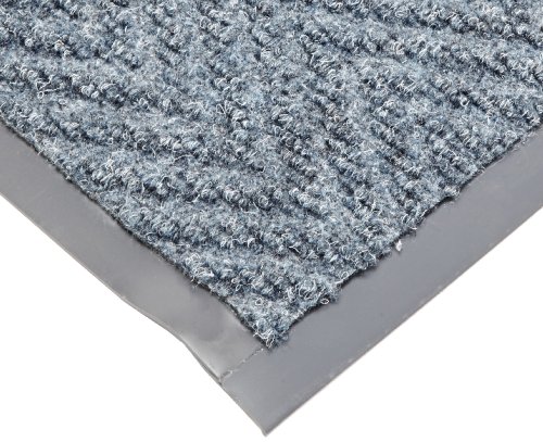 Best Deal Cheap 🛒 NoTrax T40 Chevron Heavier Weight Carpet Mat, for Wet and Dry Areas, 3' Width x 5' Length x 5/16" Thickness, Slate Blue