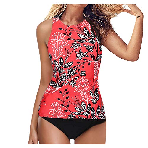 Maillot De Bain 2 PièCes pour Femme - Maillot De Bain à Franges Maillot De Bain Cache Ventre Bikini Bandeau Grosse Poitrine Licou Maillot Une PièCe Original...