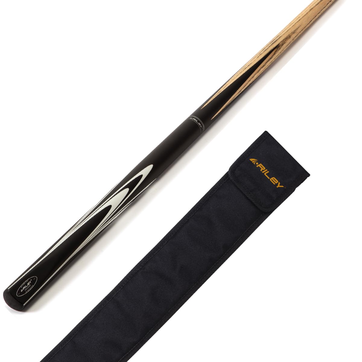 2 Piece North American Ash Snooker & Pool Cue - 145cm - 9.5mm tip with Soft Cue Case