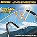 HURRICANE UV400 Safety Glasses, Clear Lens, Lightweight Protective Goggles with Anti-Fog & Anti-Scratch Coating, Adjustable Nylon Frame & Flexible Temples for Work, Lab, Construction, Workshop & More