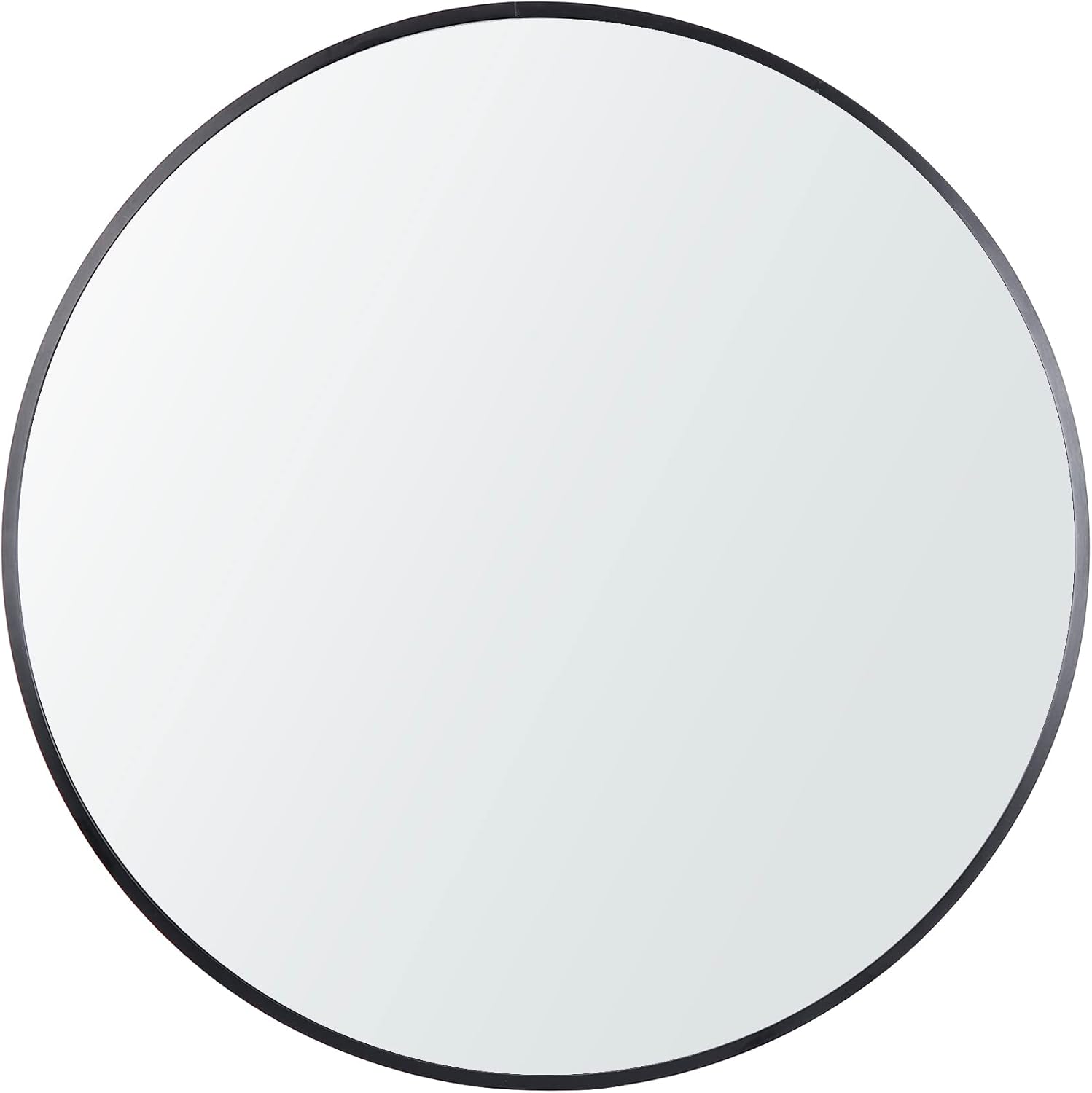 Smartxchoices Pack of 2 Black Round Mirrors 24 Inch, Metal Frame Wall Mounted Circle Mirrors, Vanity Mirror Wall Bathroom Décor, Washrooms, Living Rooms, Entryway