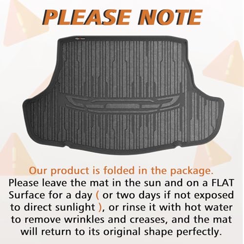 Image of TripleAliner Trunk Floor Mat All Weather Liners Compatible with 2025 2026 Toyota Camry (Include Hybrid) Accessories TPE Carpets Trunk Liner TPE Custom Fit Protection Car Mats