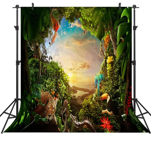 Fondo fotográfico 8x8 pies Jungle Safari para estudio miniatura 2