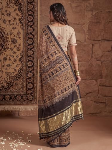 SAREE MALL brown kanjivaram silk saree – image 2