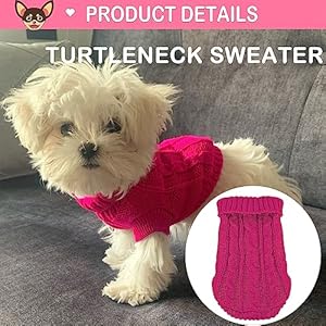Kallfir's cutie XXS Dog Sweater, 2 Pieces Turtleneck Knitted Chihuahua Sweater Yorkie Teacup Dog Clothes Small Dogs Girl Winter Warm Sweaters Pet Cat Sweater Cold Weather Puppy Clothes XX-Small Kallfirs cutie XXS Dog Sweater 2 Pieces Turtleneck Knitted Chihuahua Sweater Yorkie Teacup Dog Clothes Small Dogs Girl Winter Warm Sweaters Pet Cat Sweater Cold Weather Puppy Clothes XX Small