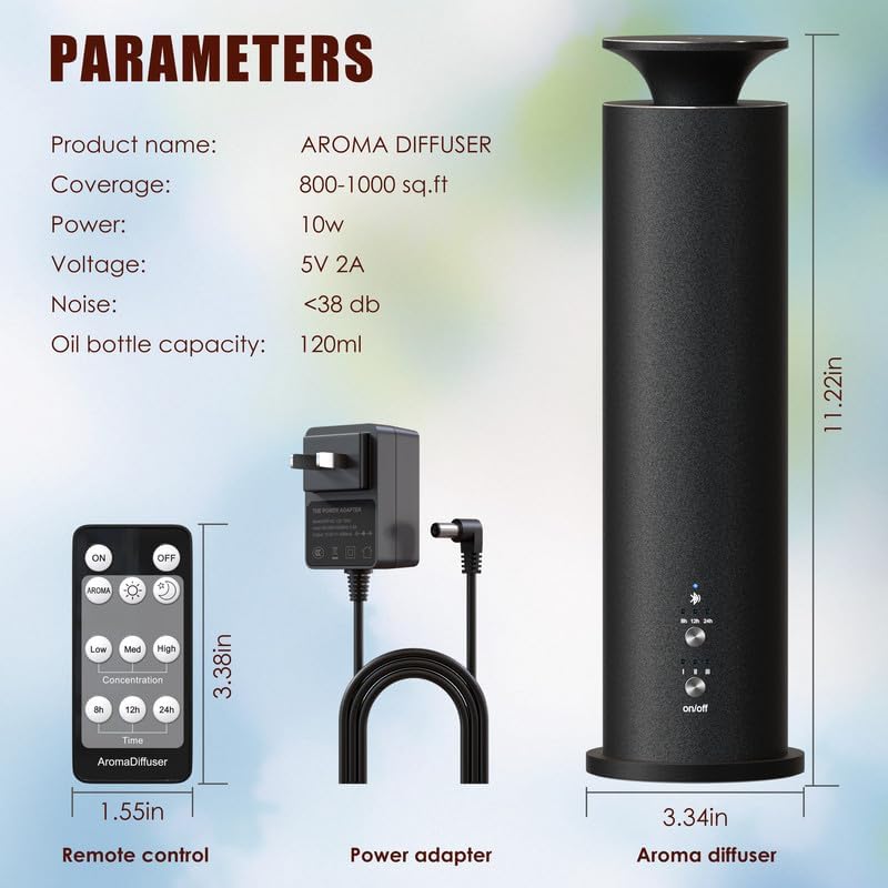 Machine Covers 12.456 Sq Ft for Home Diffusers Scent Diffuser Large Room Fragrance Capacity 3.42 Oz ZIHONGSE - Image 8