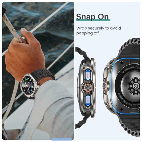 Image of Tensea [5+5Pack for Samsung Galaxy Watch Ultra 2025 / Galaxy Watch 7 Ultra 2024 47mm Accessories, Hard PC Bumper /HD Anti-Fog Tempered Glass Protective Film, Face Cover Set for Women Men