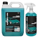 CARSHARK Tyre Dressing 1L + 5L, High Performance Formula, Deep Shine, UV Protection