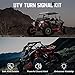 hanvate Universal ATV UTV SXS Turn Signal Set, Street Legal Kit with 120DB Horn Reverse Light Rocker Switch Flasher Relay Fuse Wire Fuse Wire for ROV ATV Golf SXS Car Compatible with Polaris and More