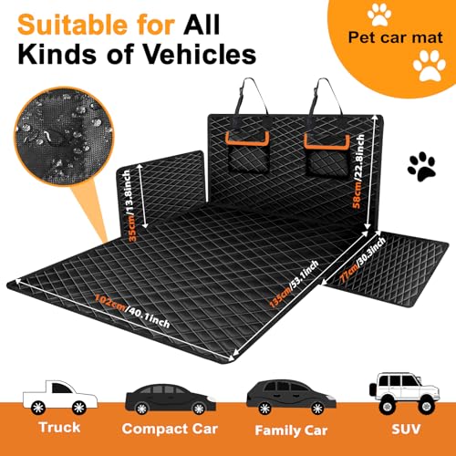 DATEFUN Kofferraumschutz Hund mit Seitenschutz und Ladekantenschutz - Universale Hundedecke Kofferraum - Wasserdicht & Kratzfest Hundedecke Auto Kofferraum Schutzmatte für SUV, Van und Kombi