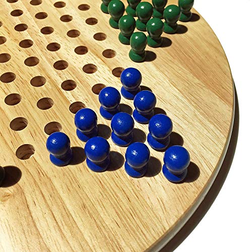 We Games Solid Wood Chinese Checkers Board Game With Pegs- 11.5 In,6 Players #TOP3