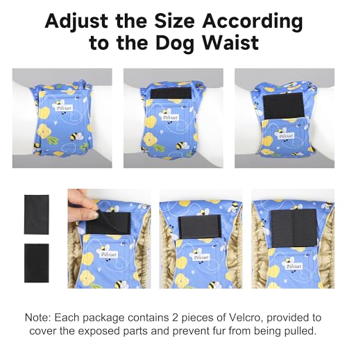 Image of 5 Pack Dog Diapers Male Reusable, Belly Bands for Male Dogs, High Absorbing Dog Pee Wraps for Doggie in Incontinence and Training Cactus XXL