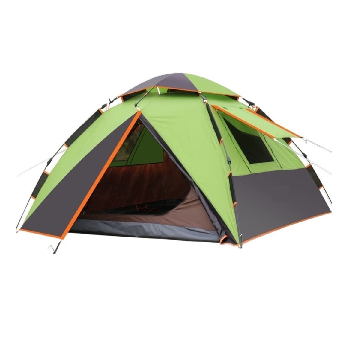 Tienda de Campaña, Tienda De Campaña De Apertura Automática Rápida, Tienda Instantánea De Doble Capa, Impermeable, Anti-UV para Senderismo Al Aire Libre, 3-4 Personas Tienda de Campaña Compacta (Colo