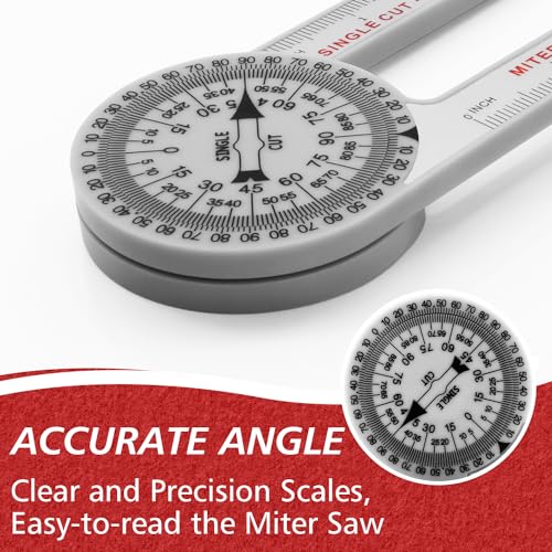 Miter Saw Protractor, Professional Miter Angle Finder for Woodworking Replaces the Model #505P-7 Miter Protractor Angle Finder with Measuring Rulers for Carpentry, Crown Molding Tool, Baseboard by LUVRD - Used condition - Image 2