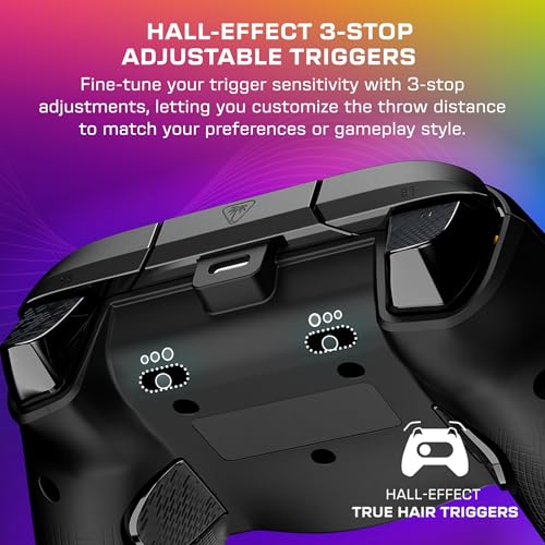 Image of Turtle Beach Afterglow Wave Wired RGB Gaming Controller for Xbox & PC | Xbox Series X|S, Xbox One, Customizable RGB Lighting, 2 Mappable Buttons, Hall-Effect Hair Triggers, Audio Controls, Black