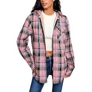 NSICBMNO Vestes d'hiver pour femmes UK, sweats à capuche zippés pour dames, veste en polaire à carreaux avec poches, sweat à capuche doublé en polaire Sherpa, chemisier à carreaux, sweat oversized