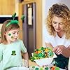 JULBEAR St. Patrick's Day Foam Sticker, 300Pcs Green Irish Lucky Shamrock Self Adhesive Foam Stickers Glitter Four Leaf Clover Stickers for Kids Party Favors DIY Crafts Decorations Supplies #3