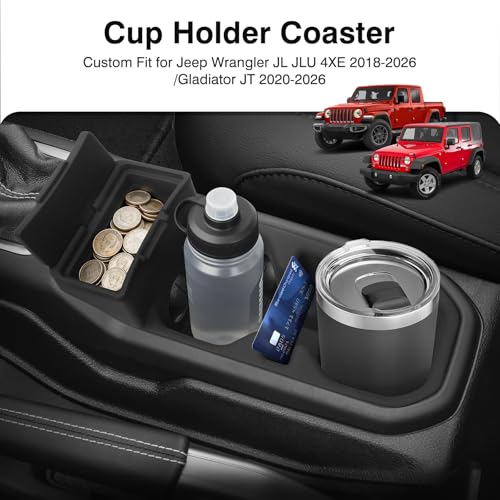 Portavasos de silicona compatible con Jeep Wrangler JL JLU 2018-2025 miniatura 2