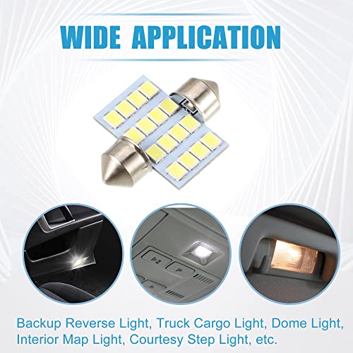 Bombillas LED para interior de coche DE3175 31mm 6000K set 4 miniatura 2
