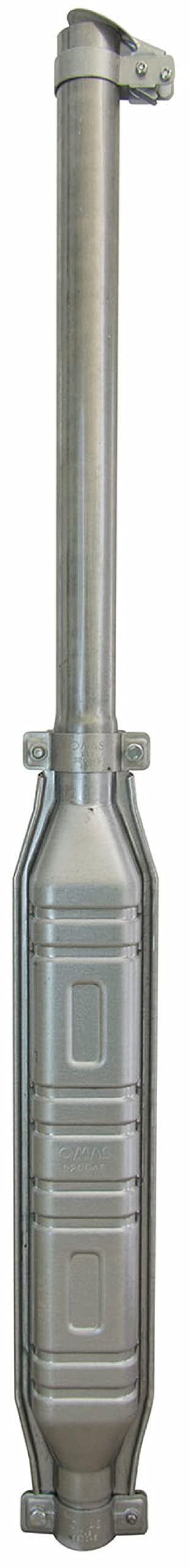AMA Auspuff Rohr mit Verlängerung gerade für Traktoren Ø 50 H 1180 mm aus Titanstahl aluminiumbeschichtet