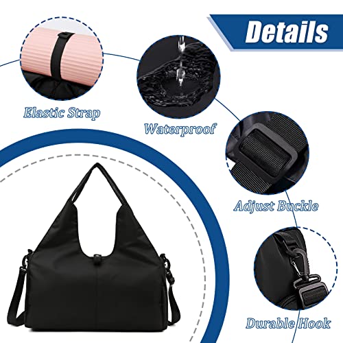 GLGHMH Gym Bag Womens, Yoga Mat Bag Sport Travel Bag with 2pcs Shoes Compartment - Image 4