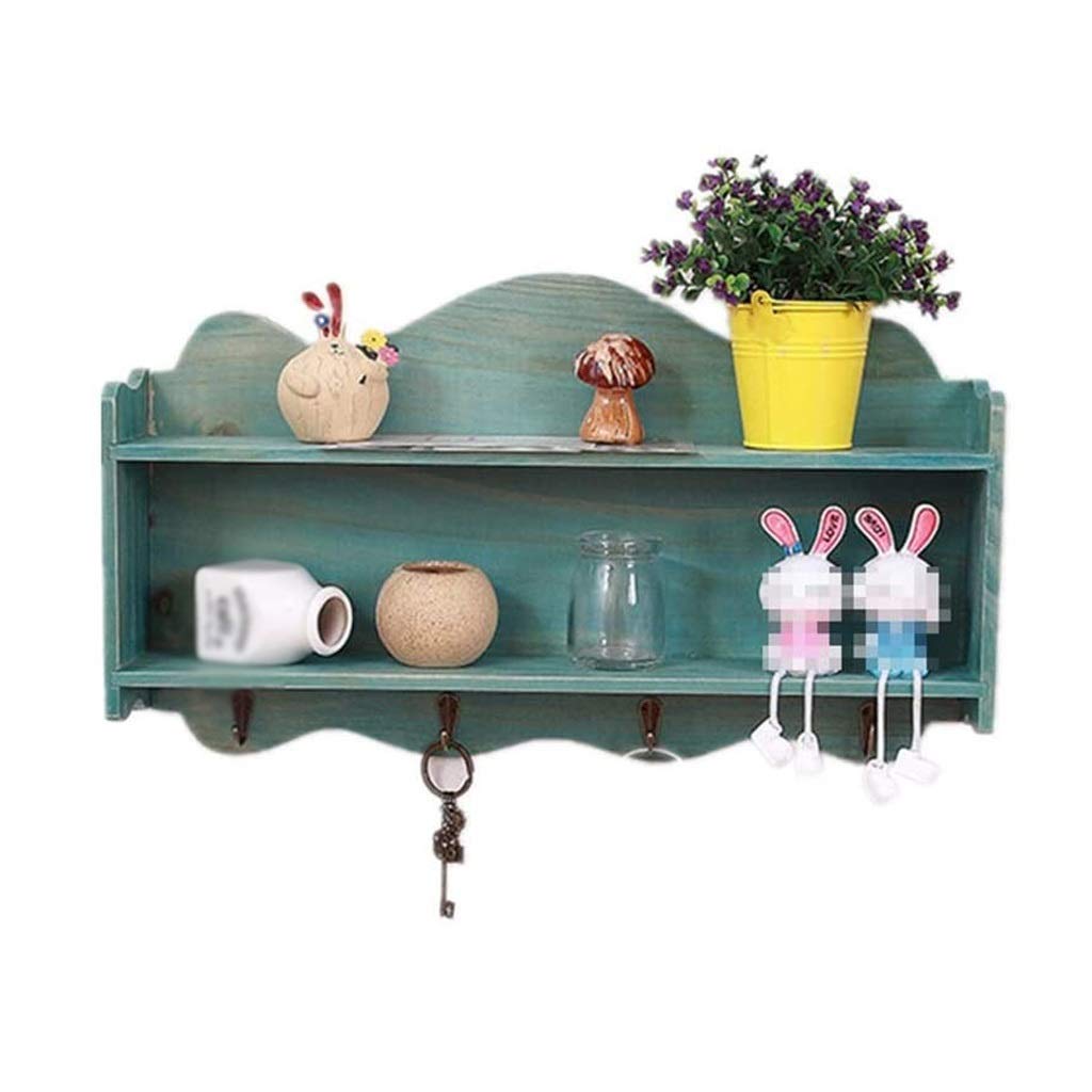 Mobygkfy Vert Country Retro Decorative Wall-Mounted Coat Hook, Entrance Key Storage Hook Rack(Vert)
