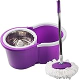Limpieza de Trapeador con Exprimidor Suelos Microfibra - Trapeador Giratorio, Trapeador con Exprimidor para Limpieza,...