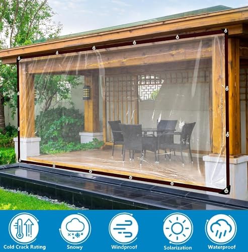 Transparente Plane - mit öSen Abdeckplane Wasserdicht 2X3m Durchsichtige Tarp GewäChshaus MöBel Staubdicht wasserdichte Gartenplane Gewebeplane Wetterfeste FüR Schutz Vor Witterung