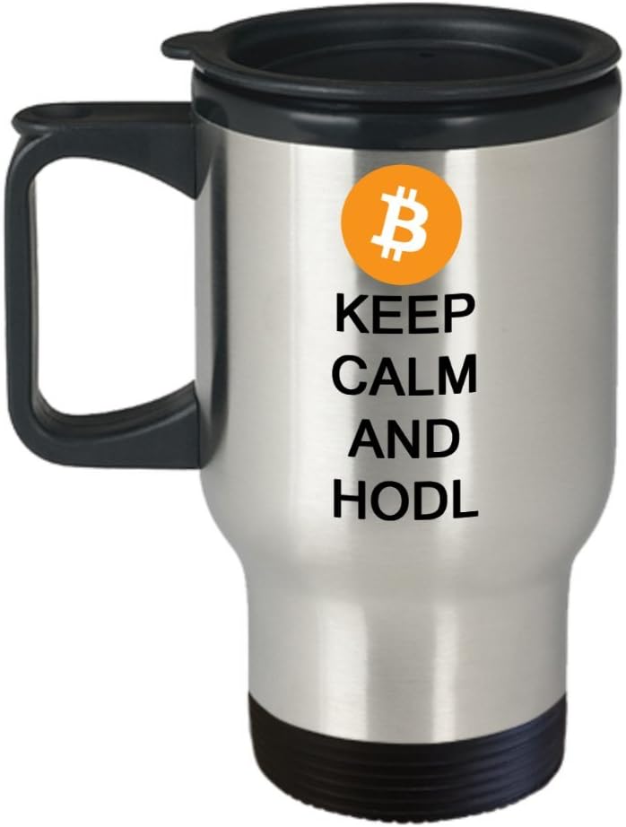 Keep Calm And HODL Bitcoin Travel Mug