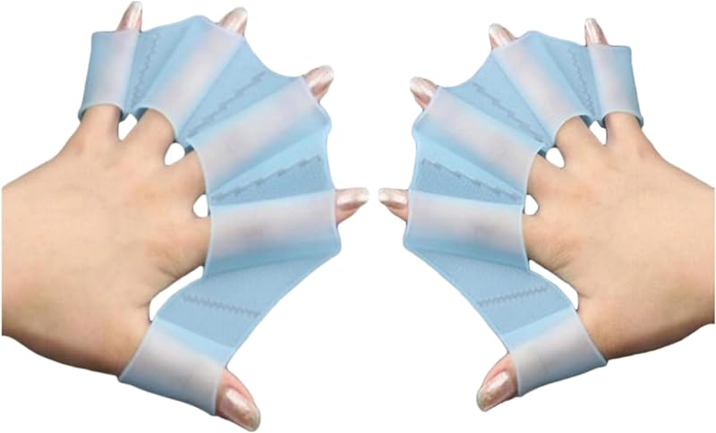 2 uds., equipo de natación de silicona suave para natación, aletas de paleta, dedos, mano, palma, aletas palmeadas, guantes de entrenamiento, resistencia al agua