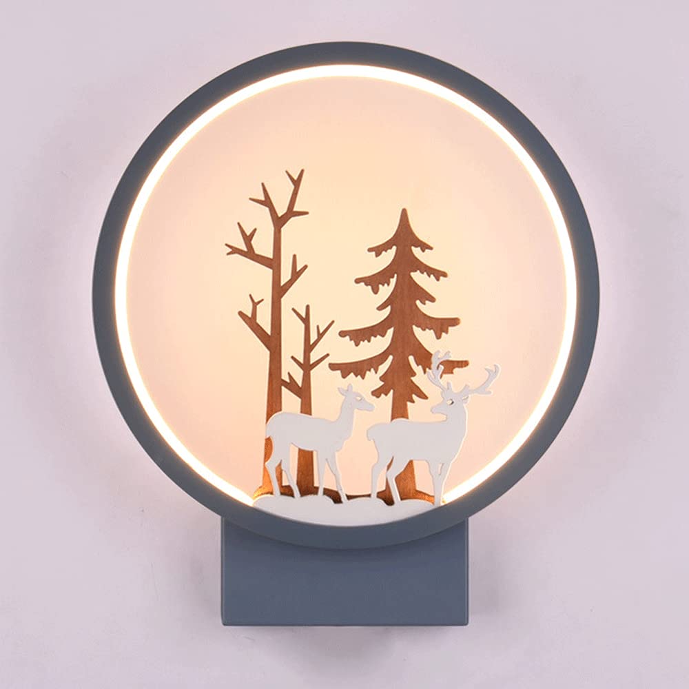 Applique murale créativité LED en bois d'allée au design raffiné