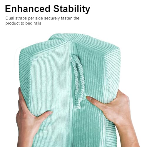 Image of AEOCOO Bed Bumpers for Toddlers, Size 3 Ft, Toddler Bed Rail Bumper Protector for Loft Beds & Bunk Beds, Bed Rail Height Extender Bed Guardrail, Anti-Bump | Fall Prevention, Blue